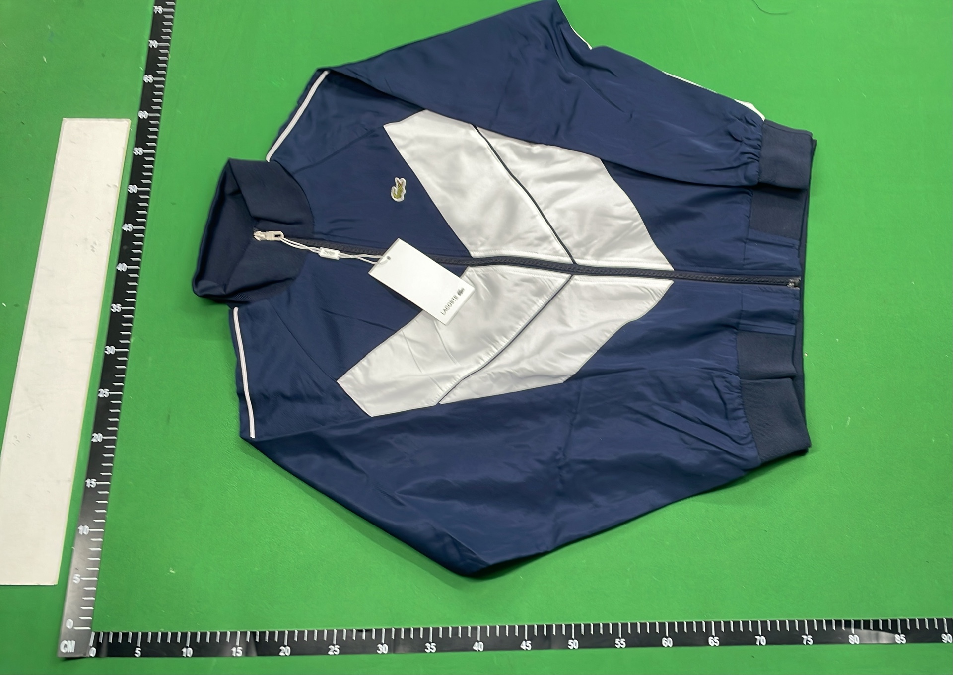 Lacoste Men's White and Green Sport Set Track Jacket and Pants