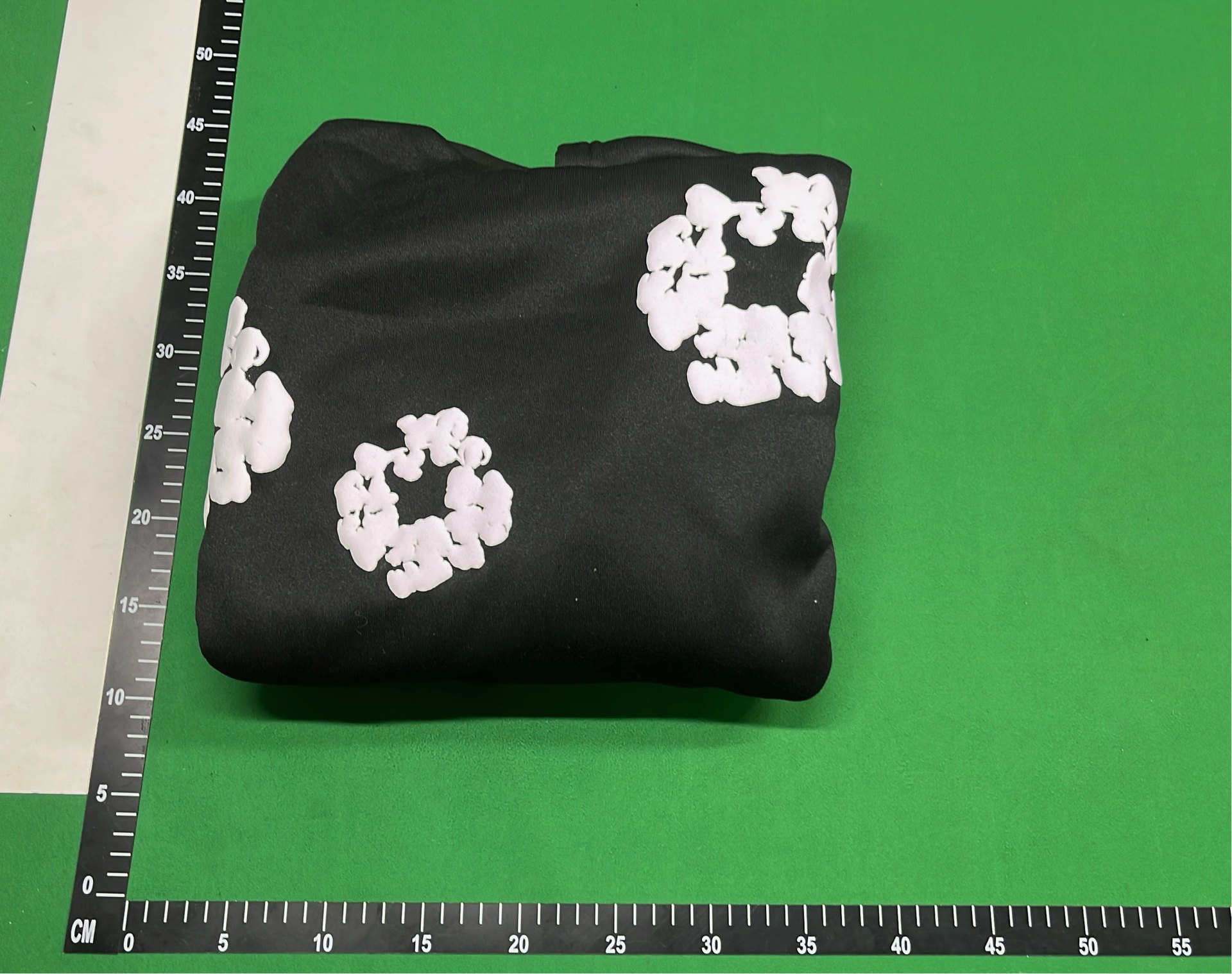 Black and White Floral Print Hoodie and Pants Set