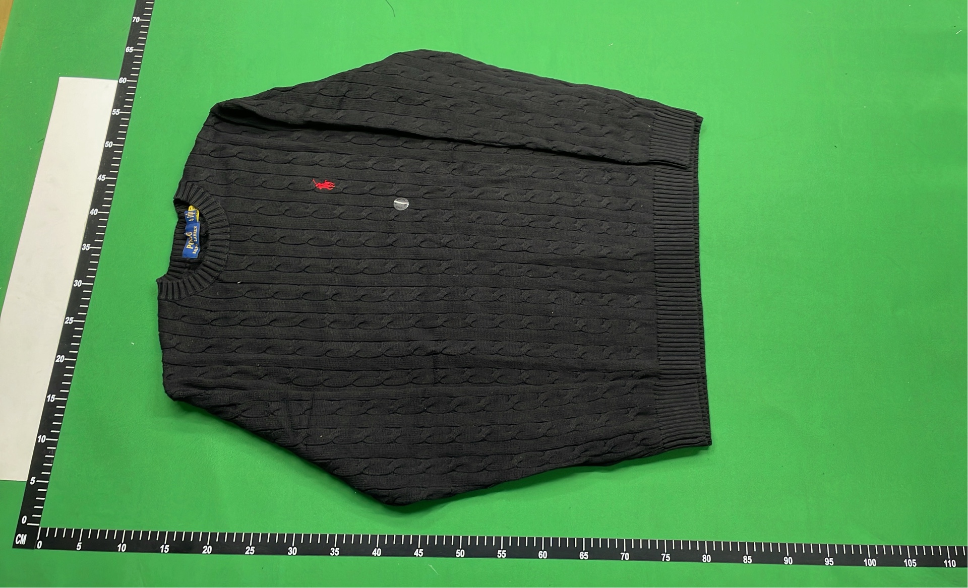 Light Blue Cable Knit Sweater for Men