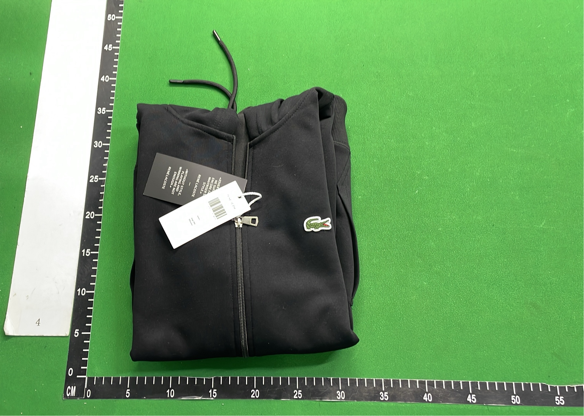 Lacoste Men's Zip-Up Hoodie in Grey and Black