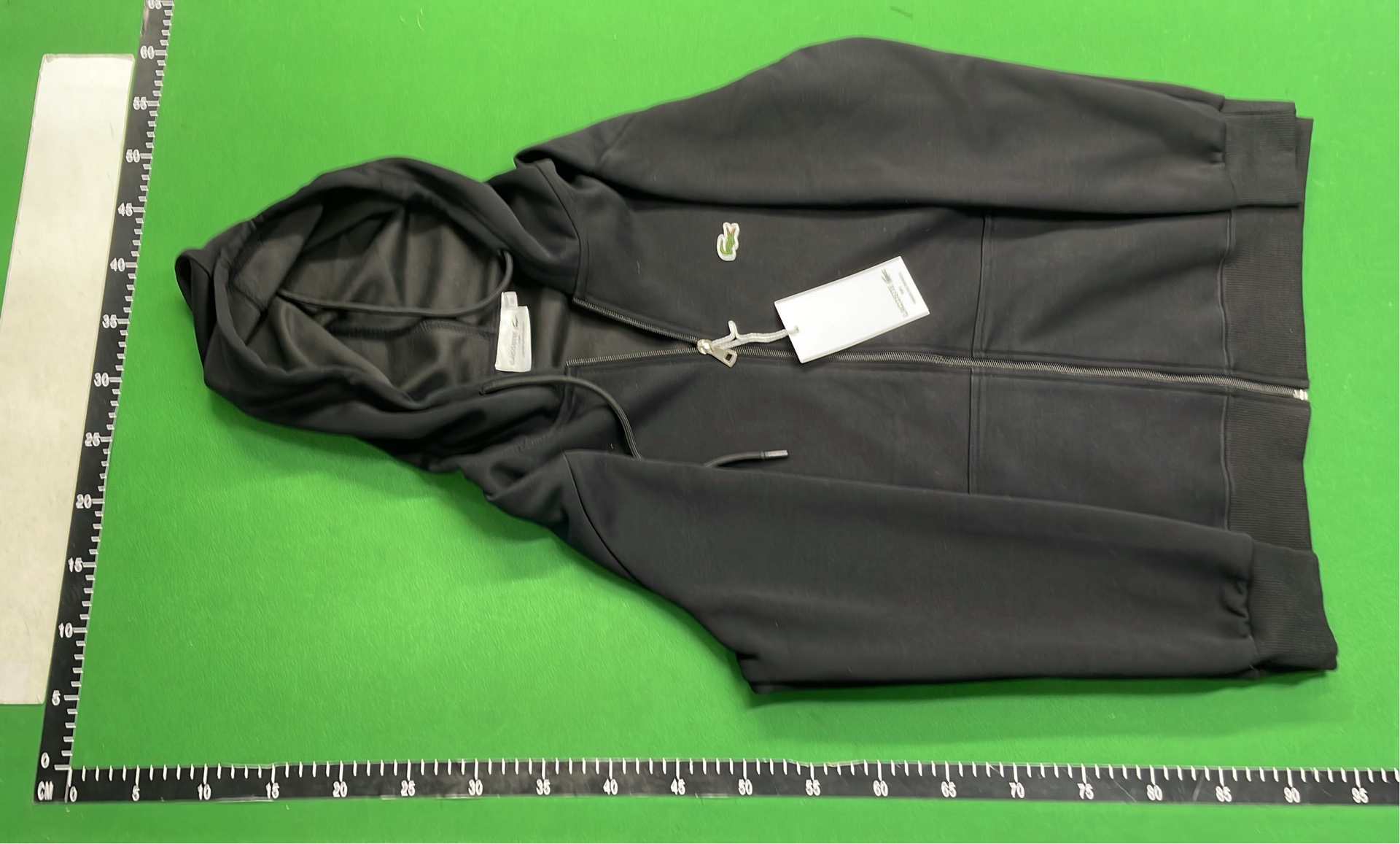 Lacoste Men's Zip-Up Hoodie in Grey and Black