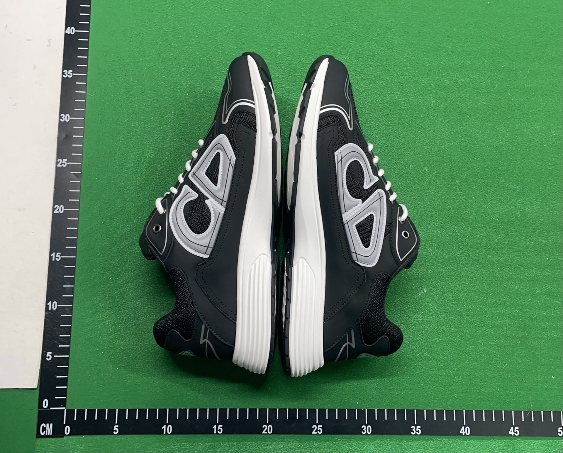 Dior Men's Sneakers - Black, White, Orange & Blue Athletic Shoes