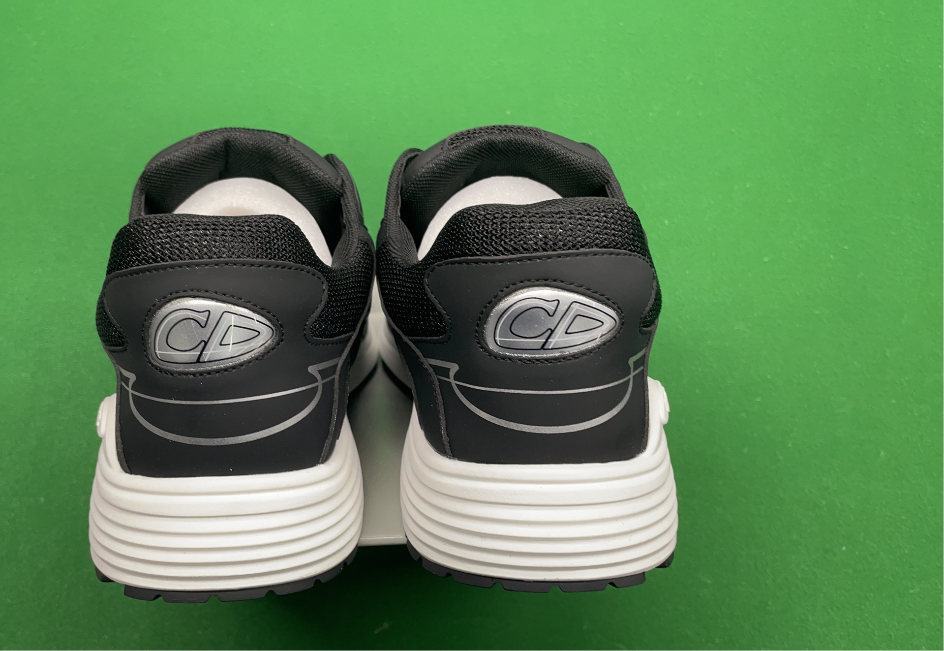 Dior Men's Sneakers - Black, White, Orange & Blue Athletic Shoes