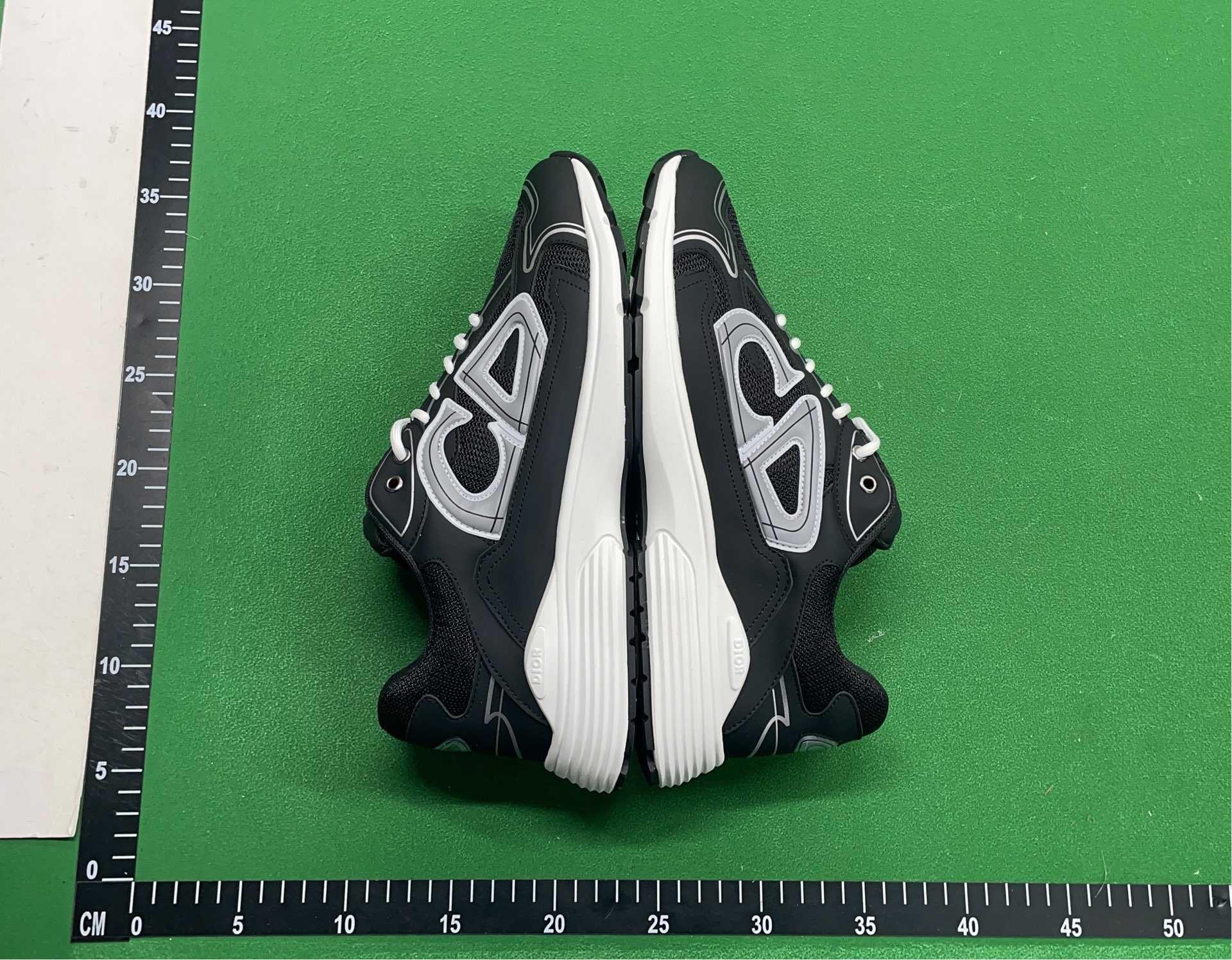 Dior Men's Sneakers - Black, White, Orange & Blue Athletic Shoes