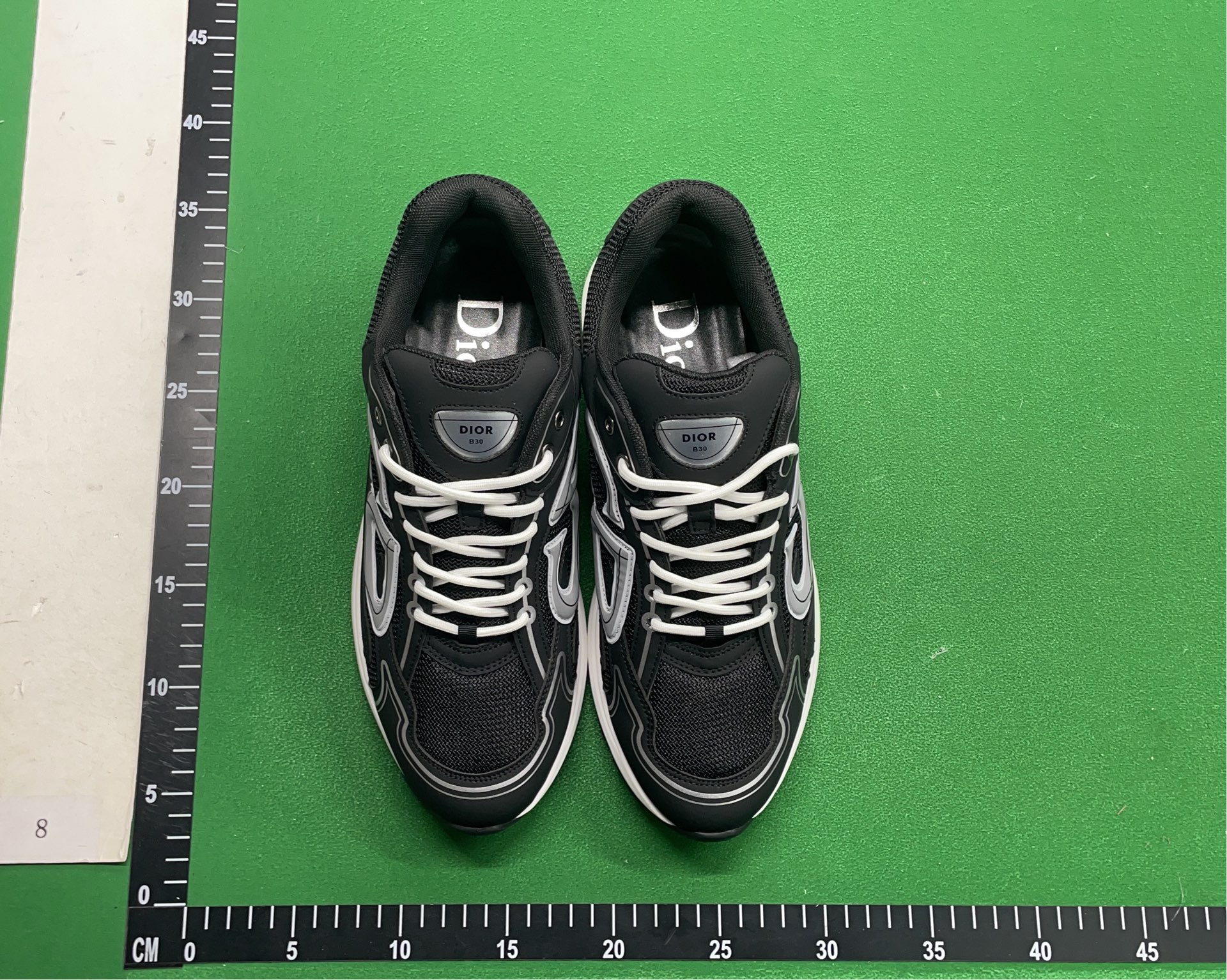 Dior Men's Sneakers - Black, White, Orange & Blue Athletic Shoes