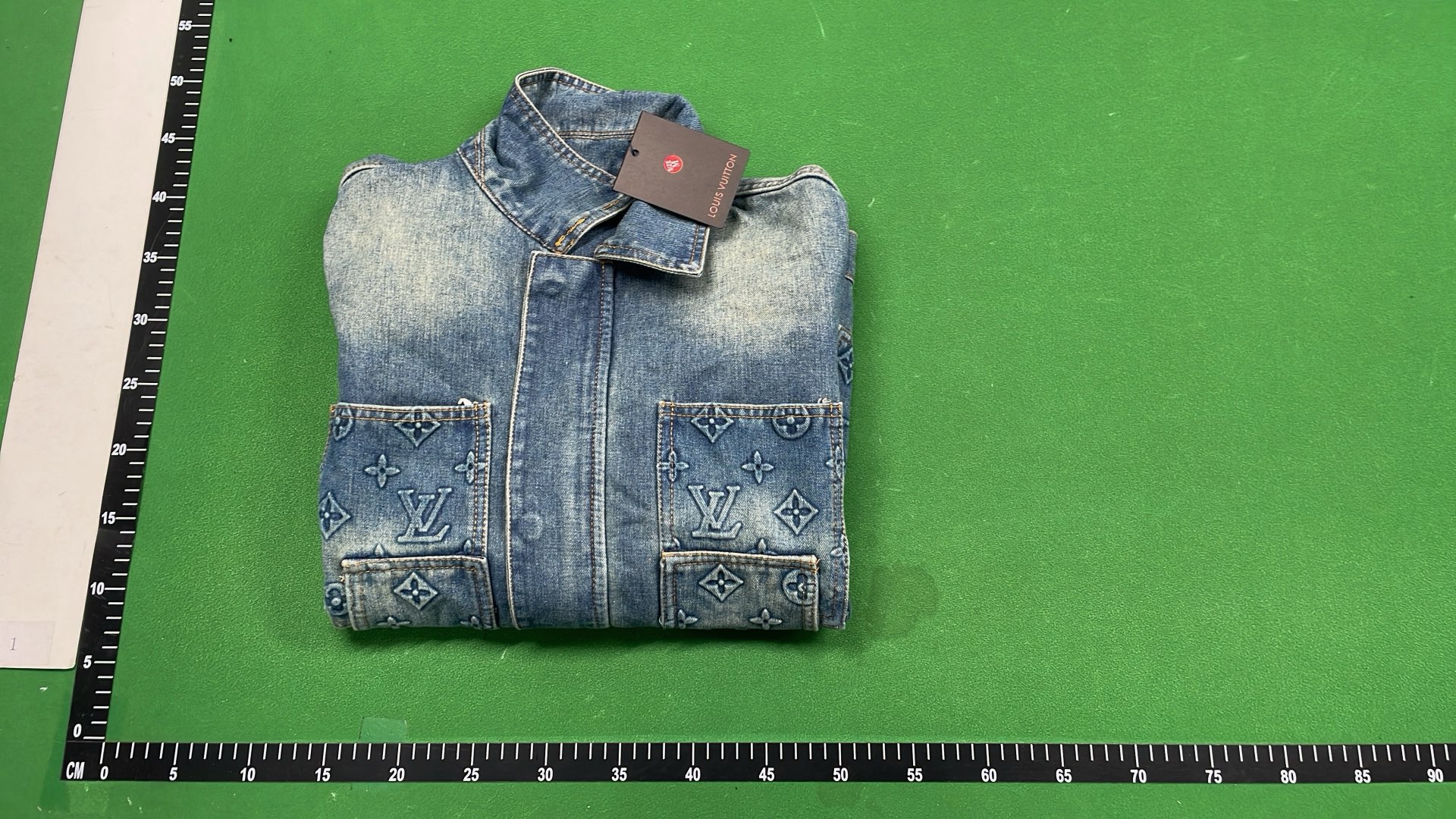 Louis Vuitton Denim Jacket with Monogram Pattern
