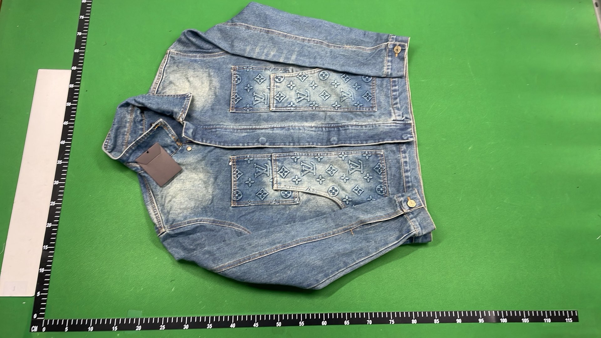 Louis Vuitton Denim Jacket with Monogram Pattern