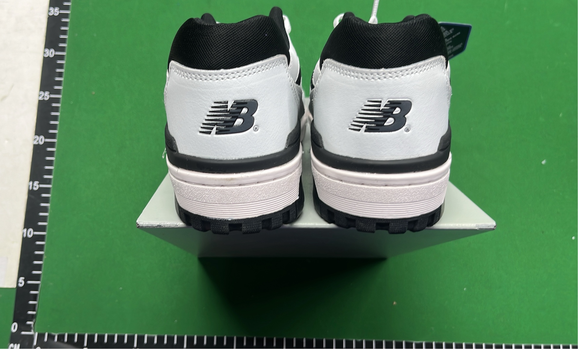 New Balance 550 White and Green Sneakers