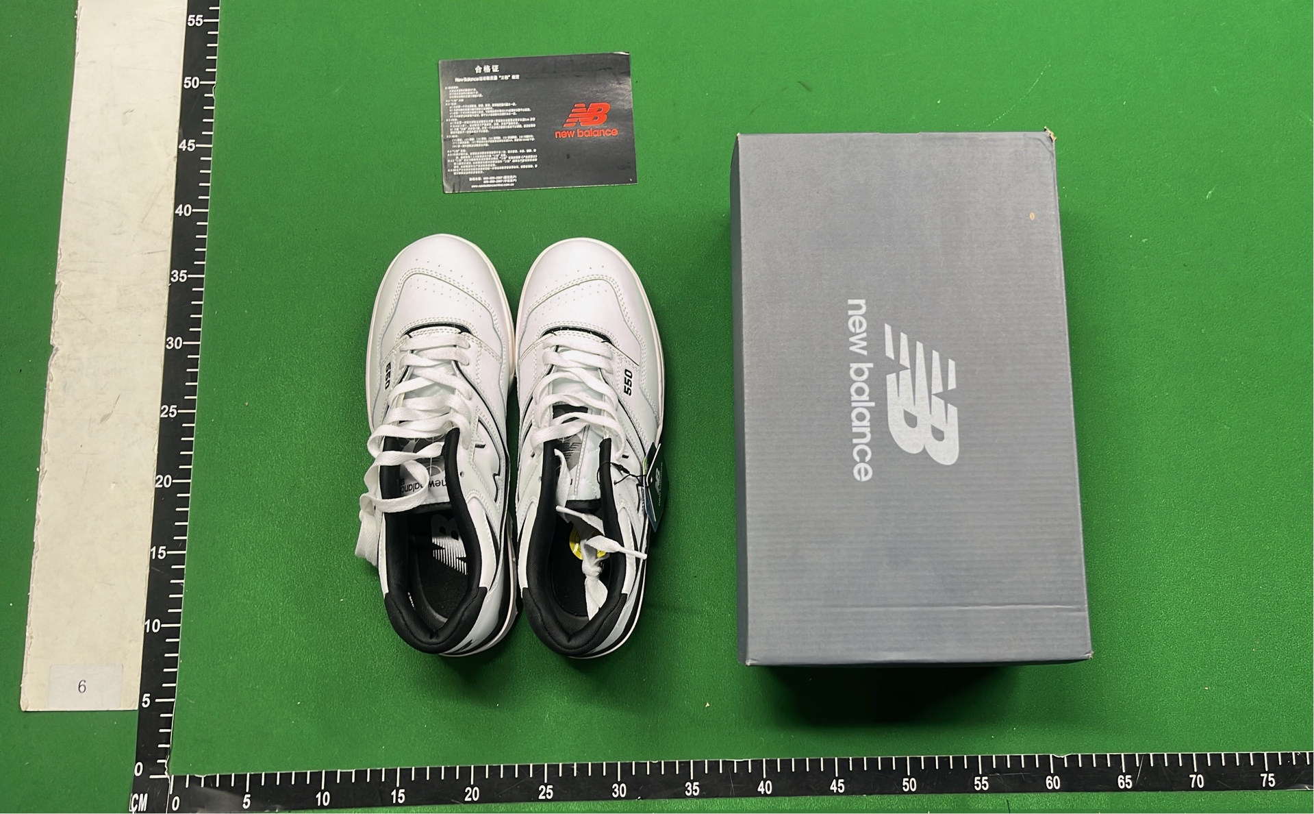 New Balance 550 White and Green Sneakers