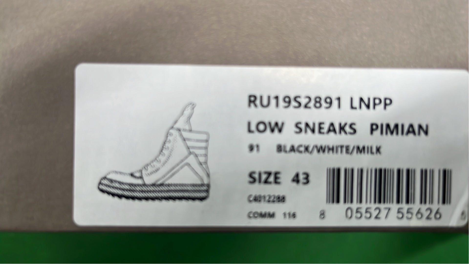 Rick Owens Geobasket High Top Sneakers