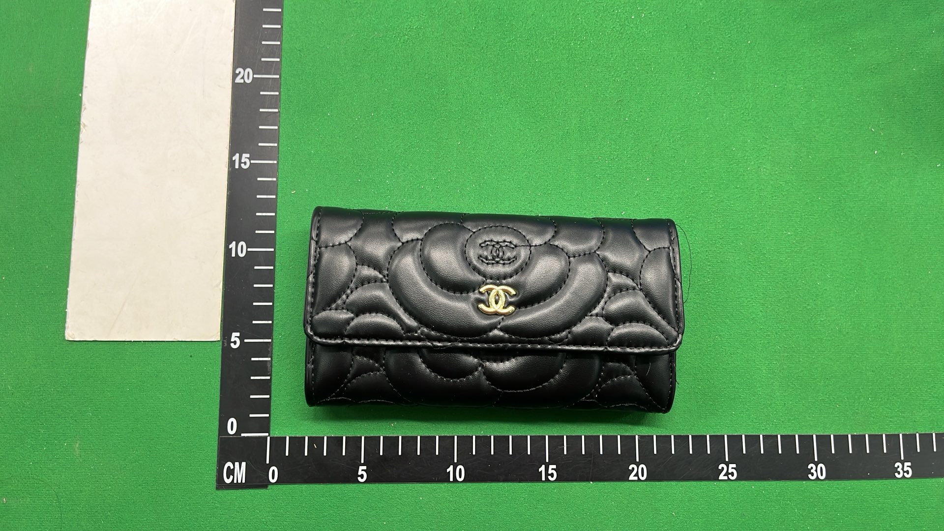 Chanel Black Quilted Leather Wallet with Gold CC Logo