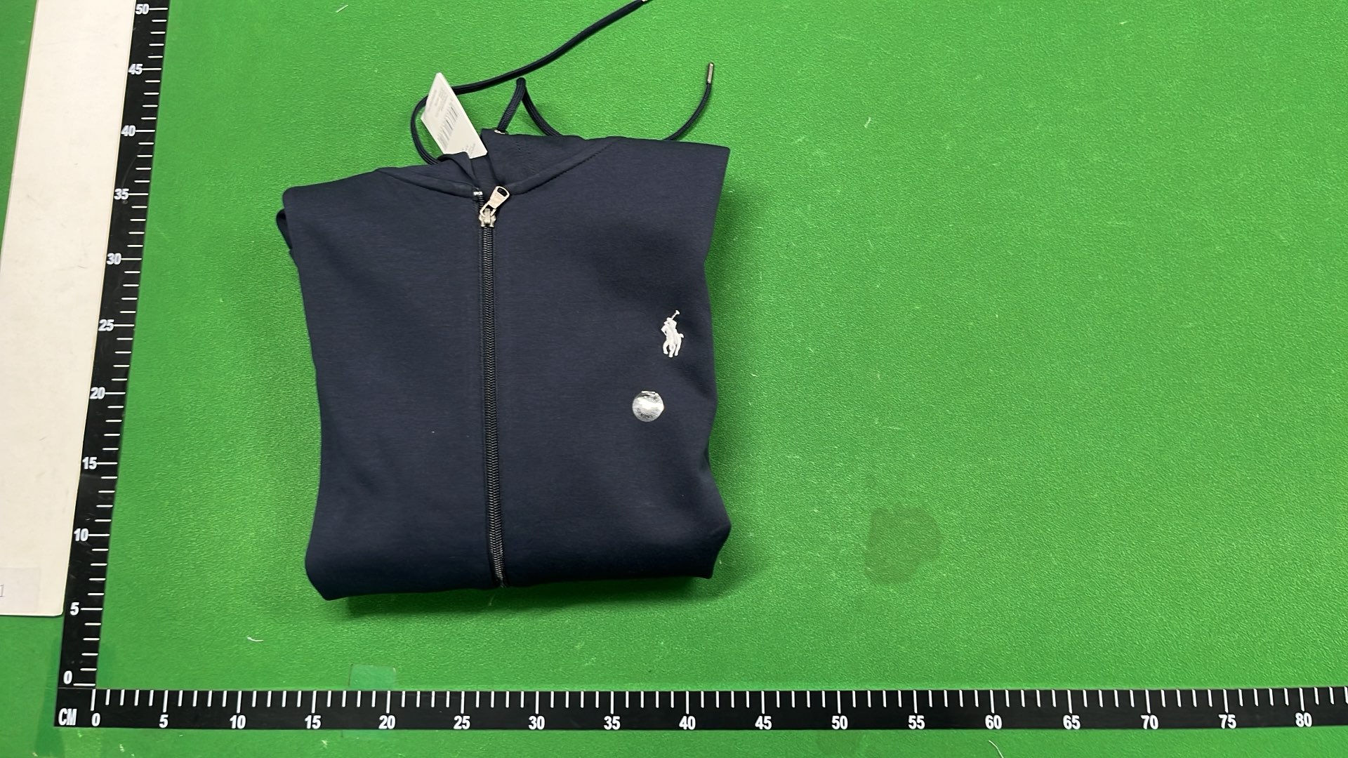 Black Zip-Up Hoodie with Pony Logo - Men's Casual Sweatshirt