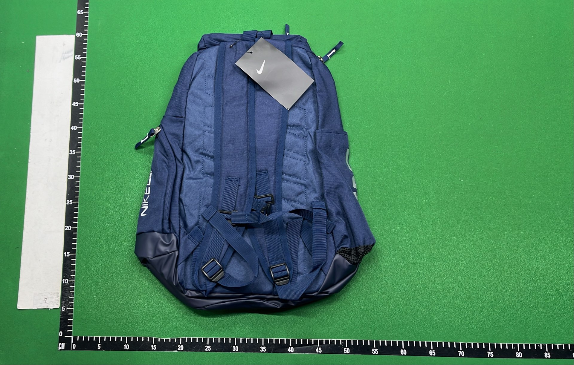 Nike Black Backpack with Gold Swoosh and Quad Zip System