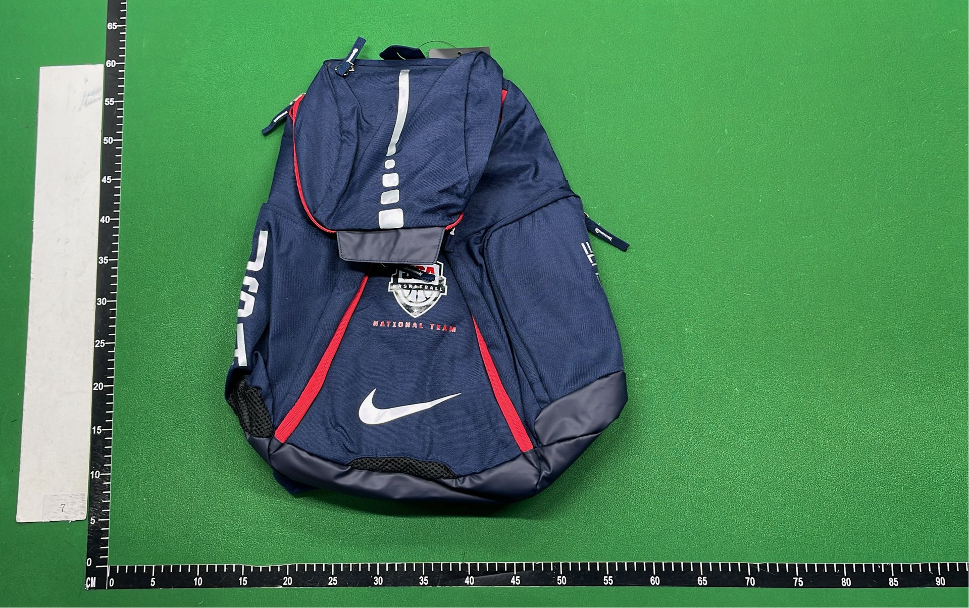 Nike Black Backpack with Gold Swoosh and Quad Zip System