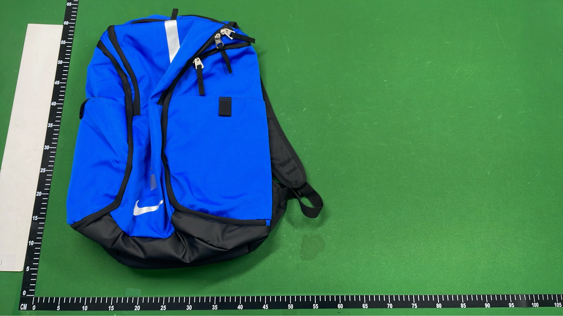 Nike Black Backpack with Gold Swoosh and Quad Zip System