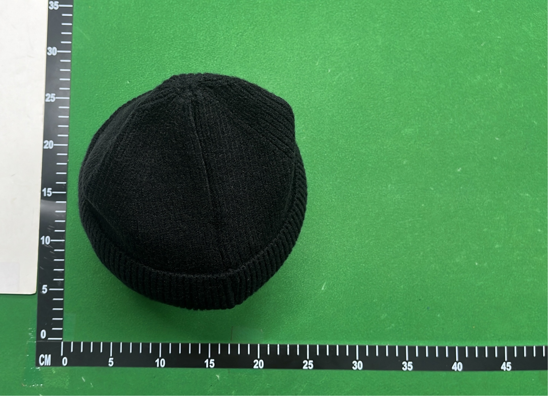 Moncler Black Knit Beanie Hat with Logo Patch