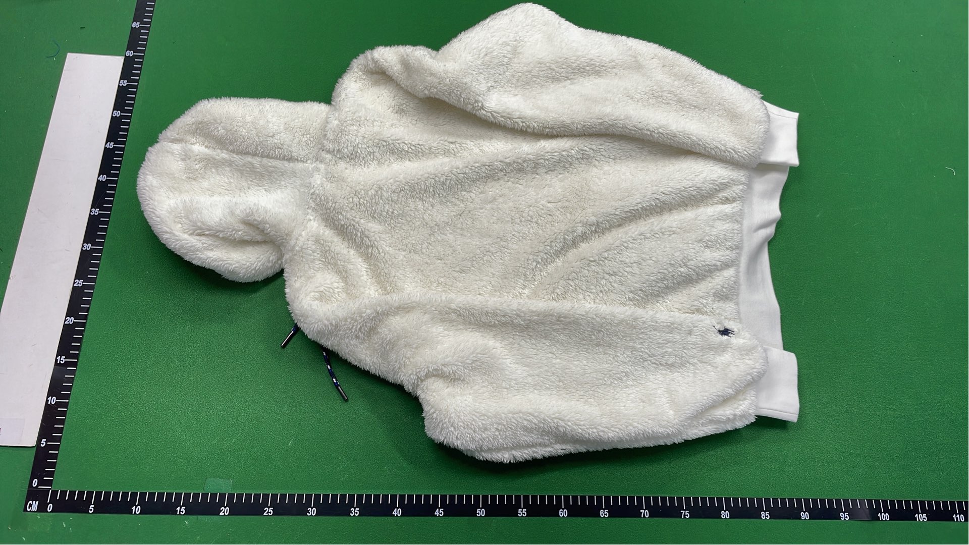 White Fuzzy Hoodie Polo Ralph Lauren Logo Sweatshirt