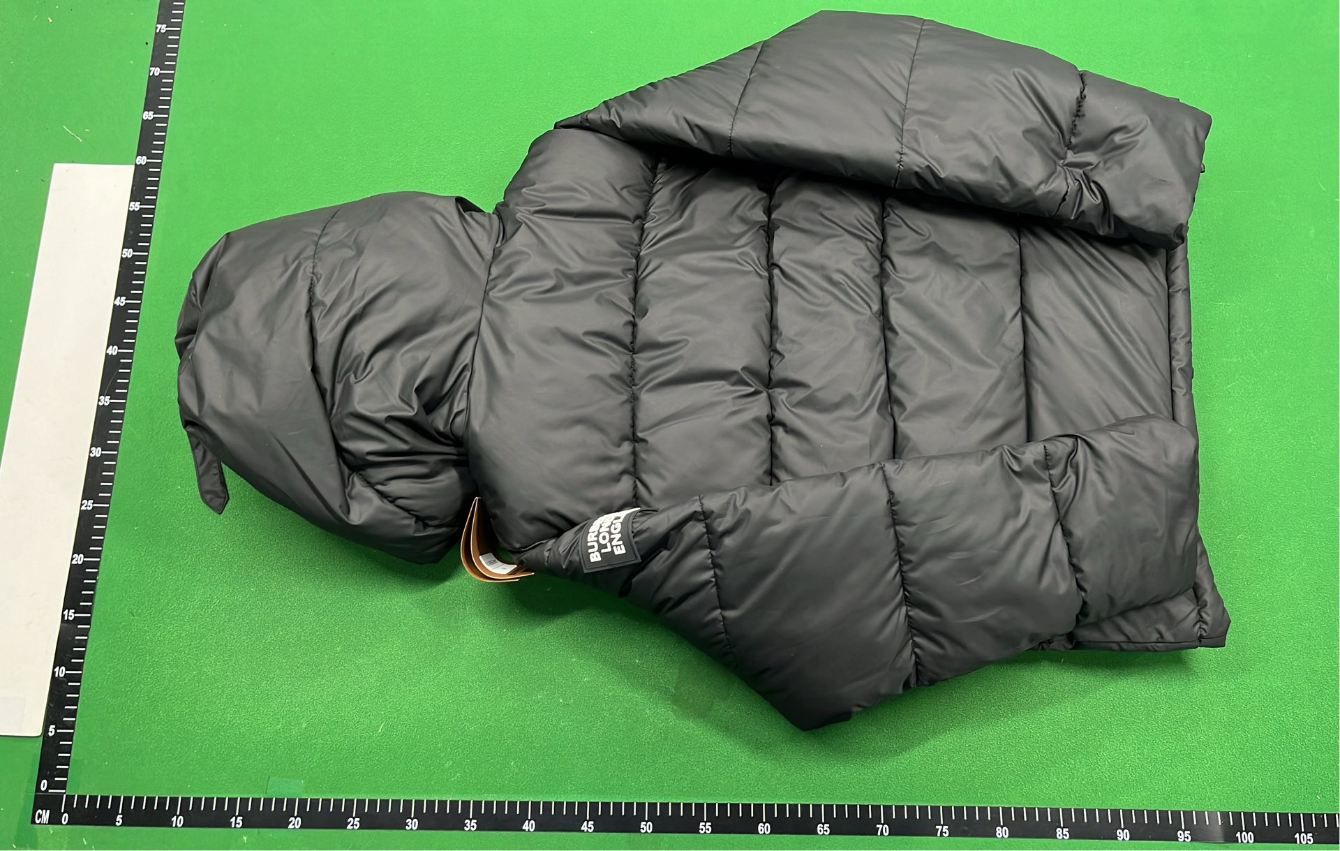 Burberry Black Puffer Vest with Hood and Check Lining