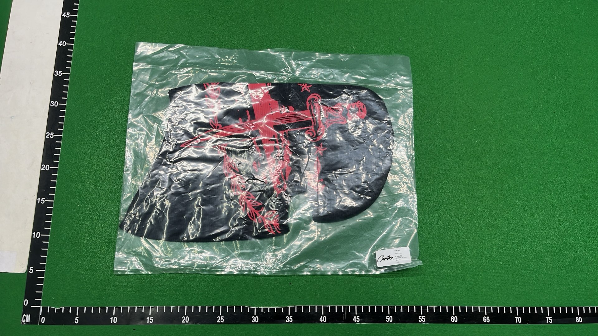Black Balaclava with Red Graphic Design