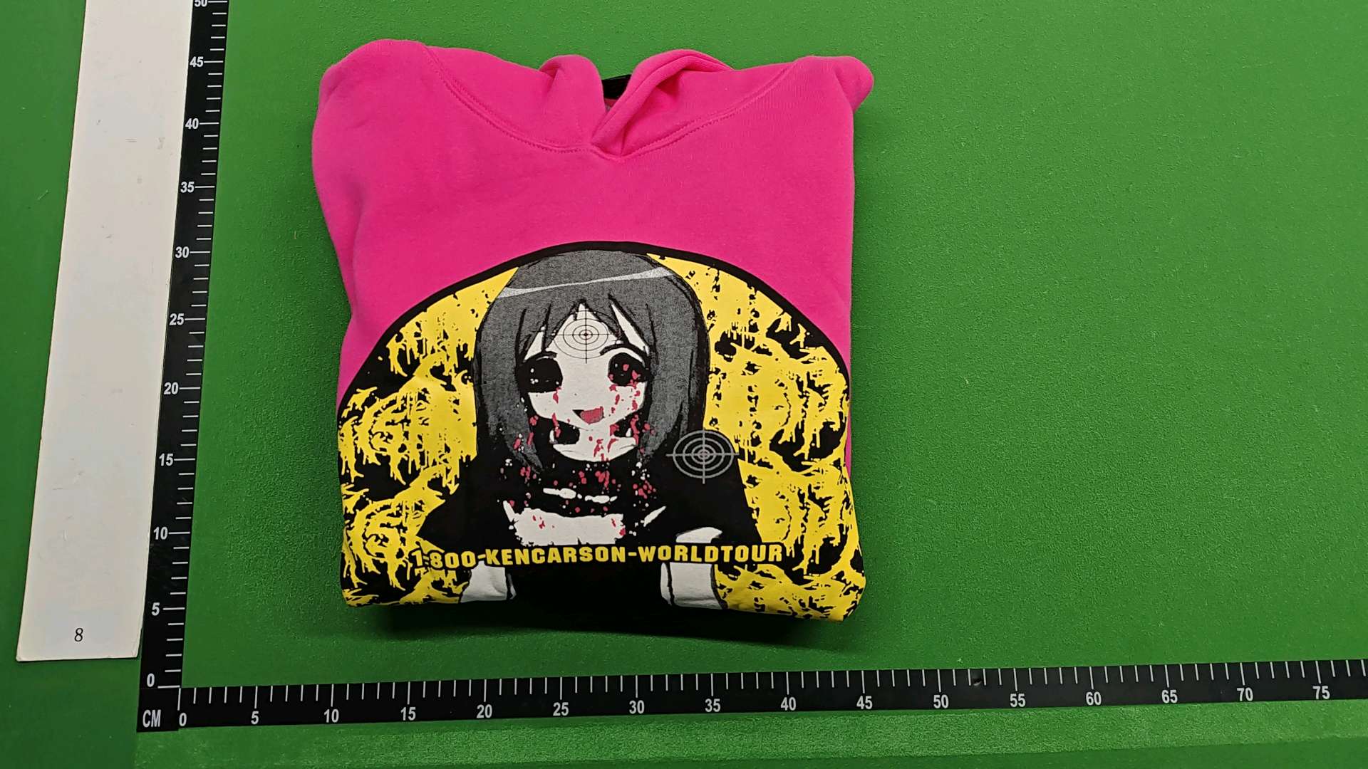 Pink Hoodie with Anime Graphic Design