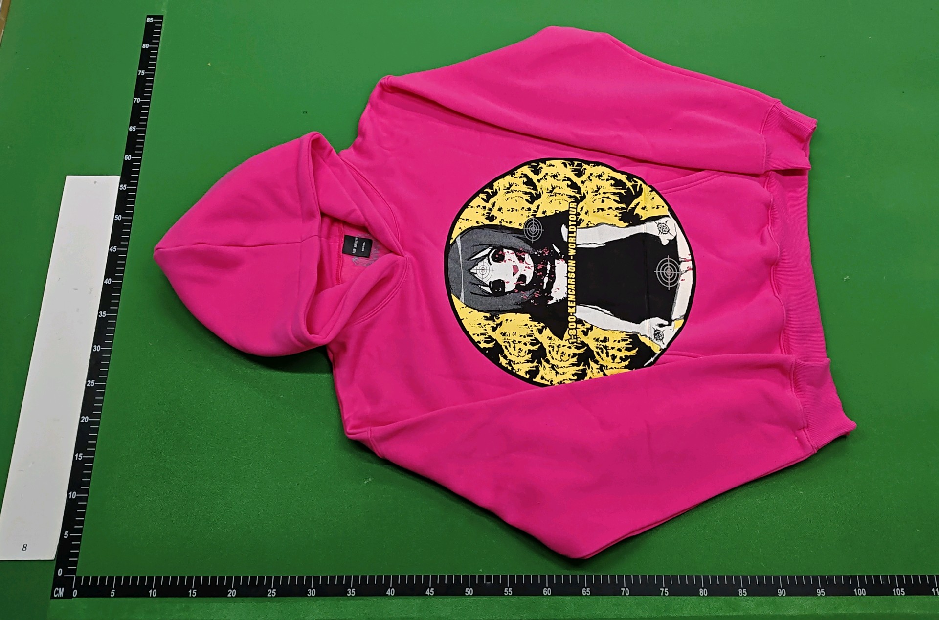 Pink Hoodie with Anime Graphic Design