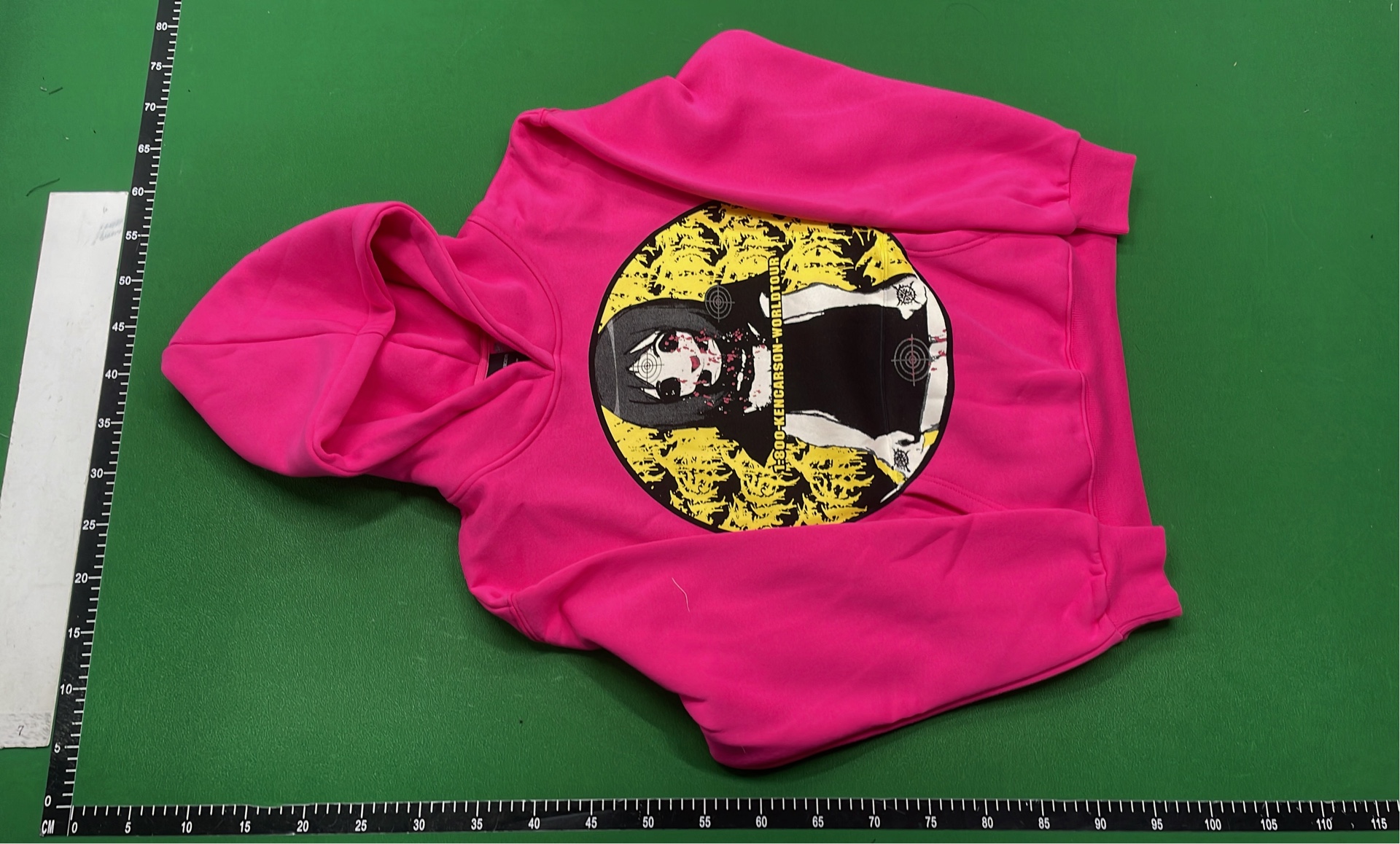 Pink Hoodie with Anime Graphic Design