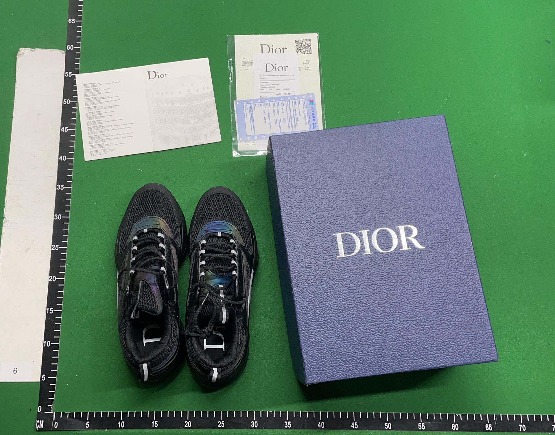 Dior Men's Sneakers Black White Sporty Fashion Running Shoes