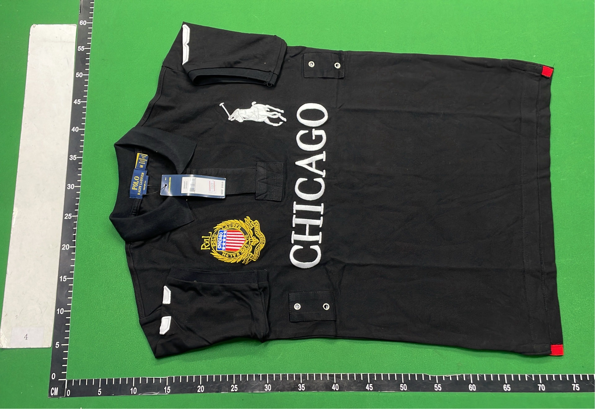 Chicago Polo Shirt Black with Big Pony Logo