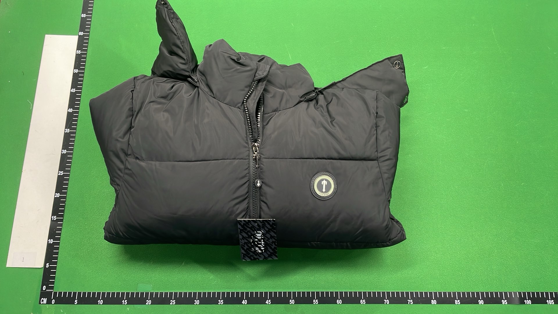 Moncler Black Puffer Jacket with Logo Patch