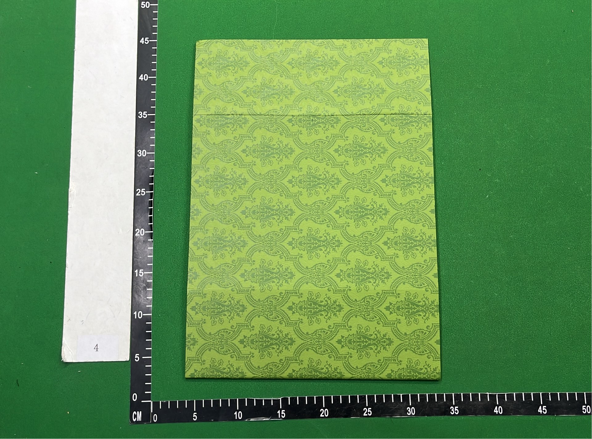 Green Patterned Fabric Material for Home Decor