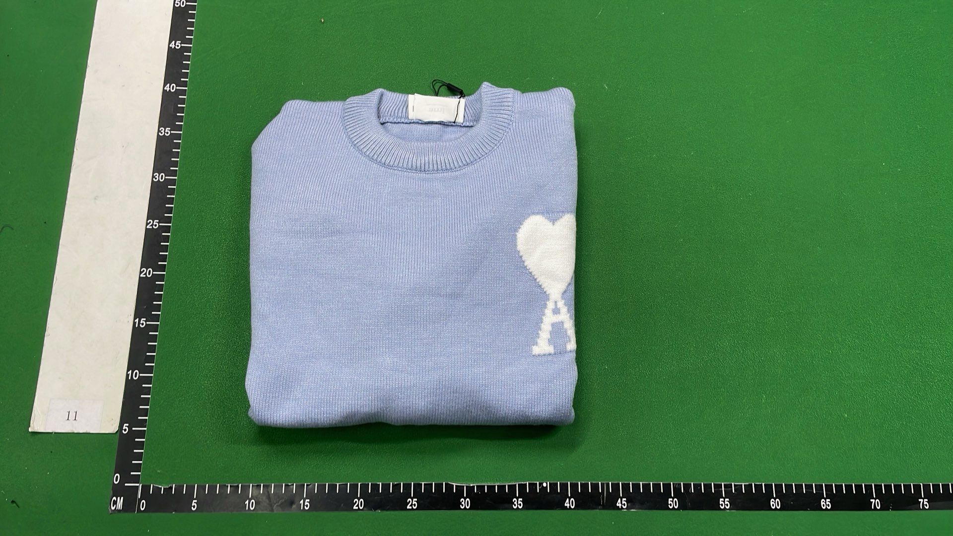 AMI Heart A Logo Knit Sweater - Purple, Black, White