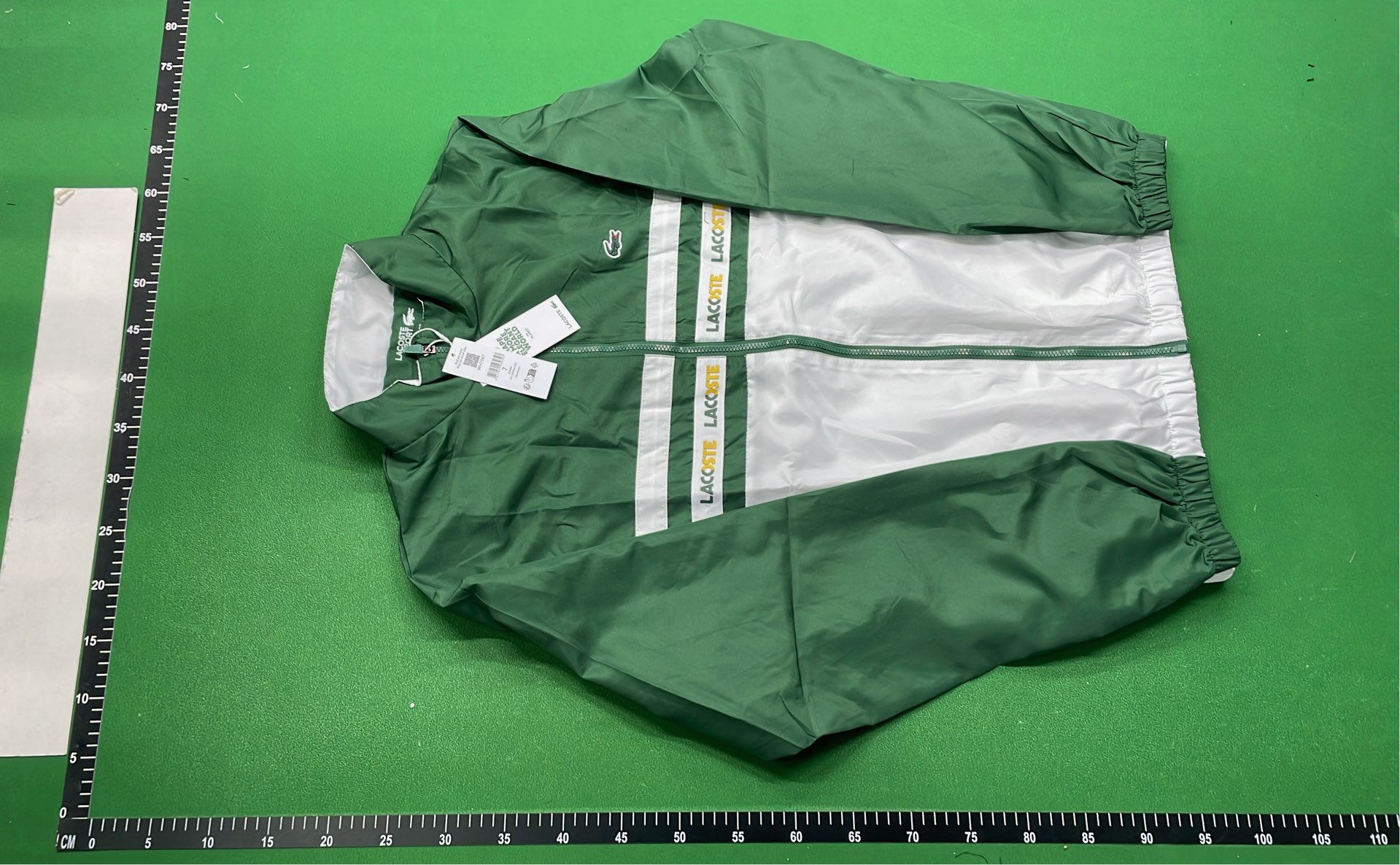 Lacoste Navy and White Track Jacket with Logo Tape