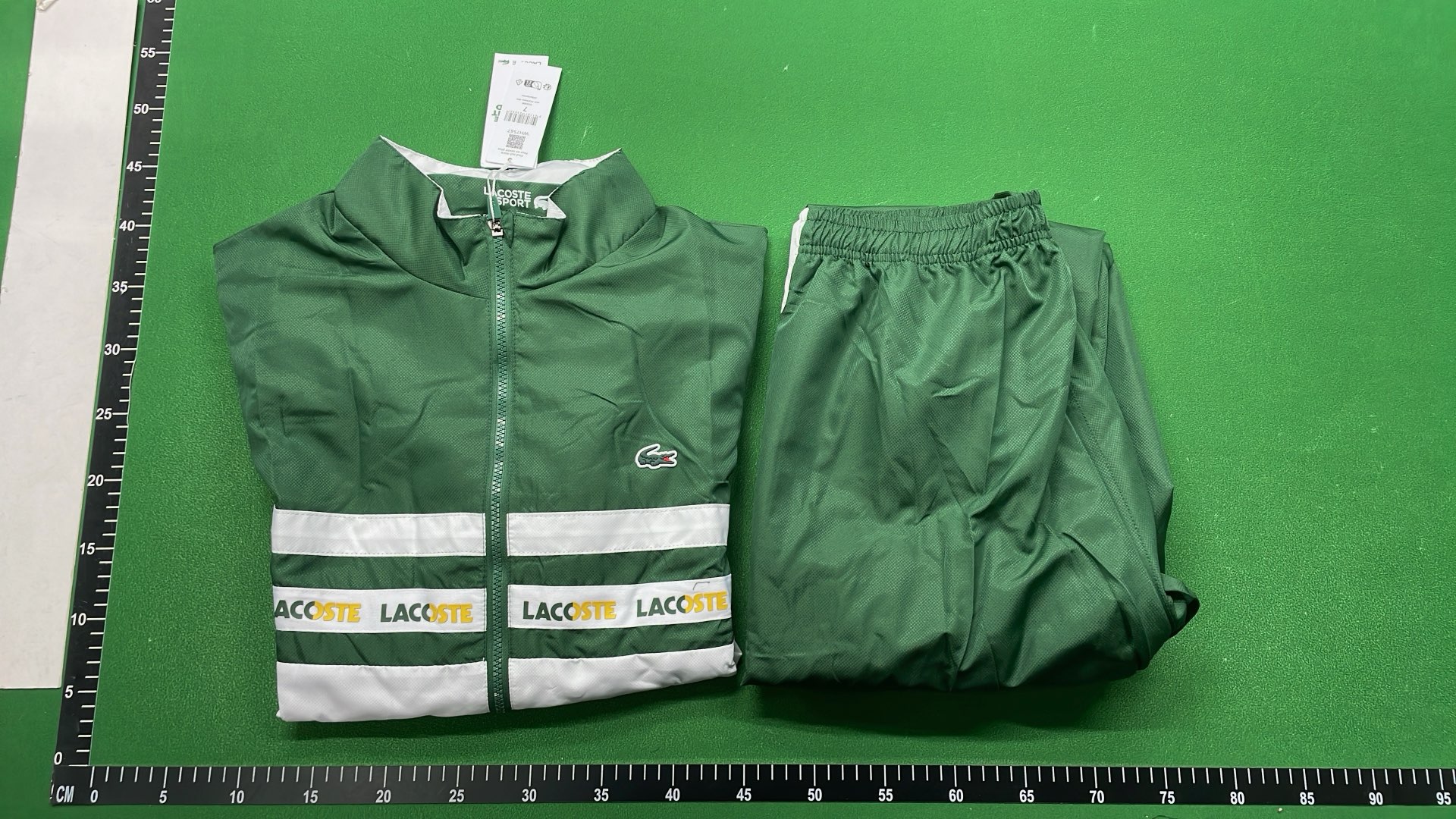 Lacoste Navy and White Track Jacket with Logo Tape