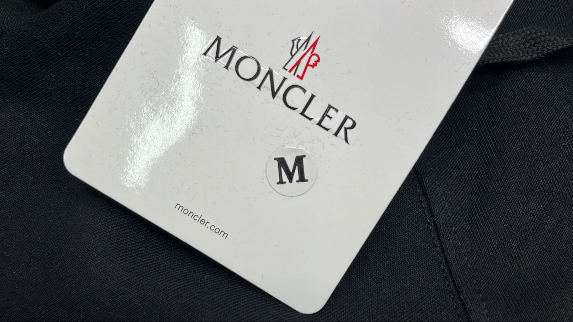 White Moncler Zip-Up Hoodie with Logo Patch