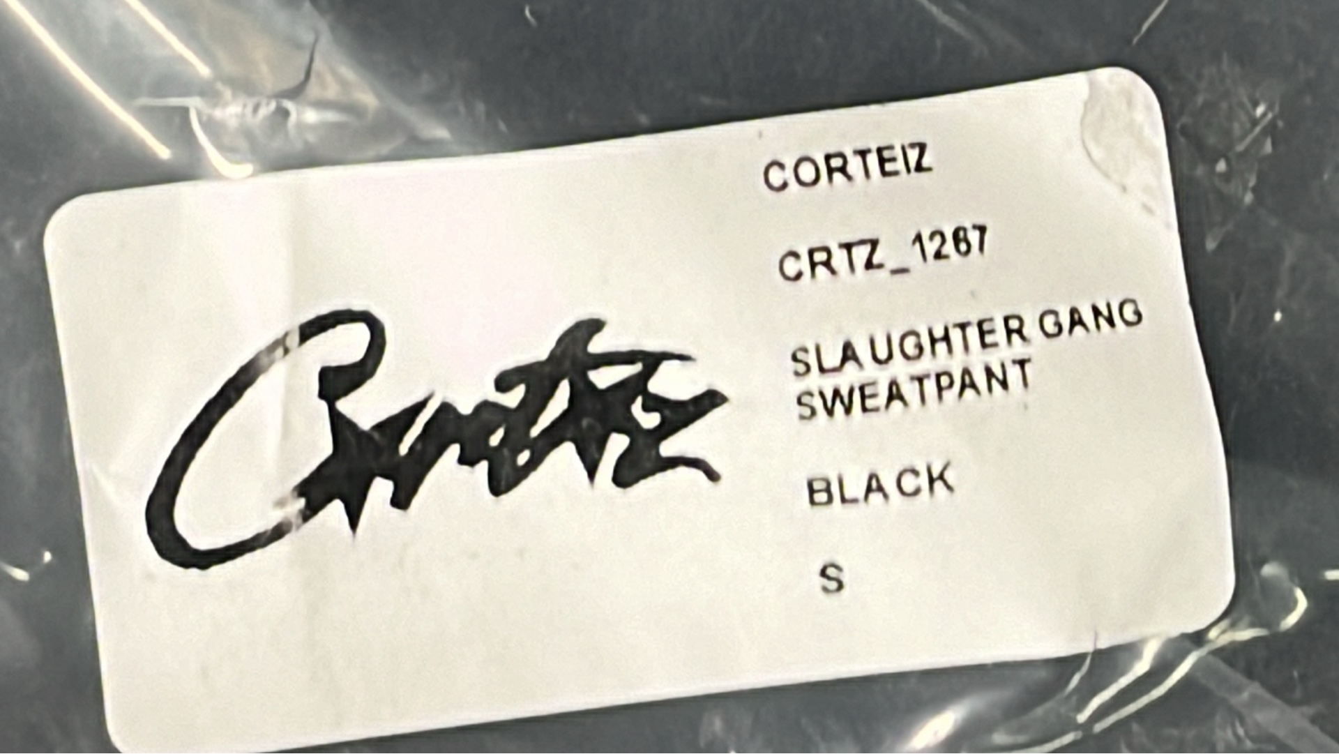 Black Pants with Red Graffiti Print