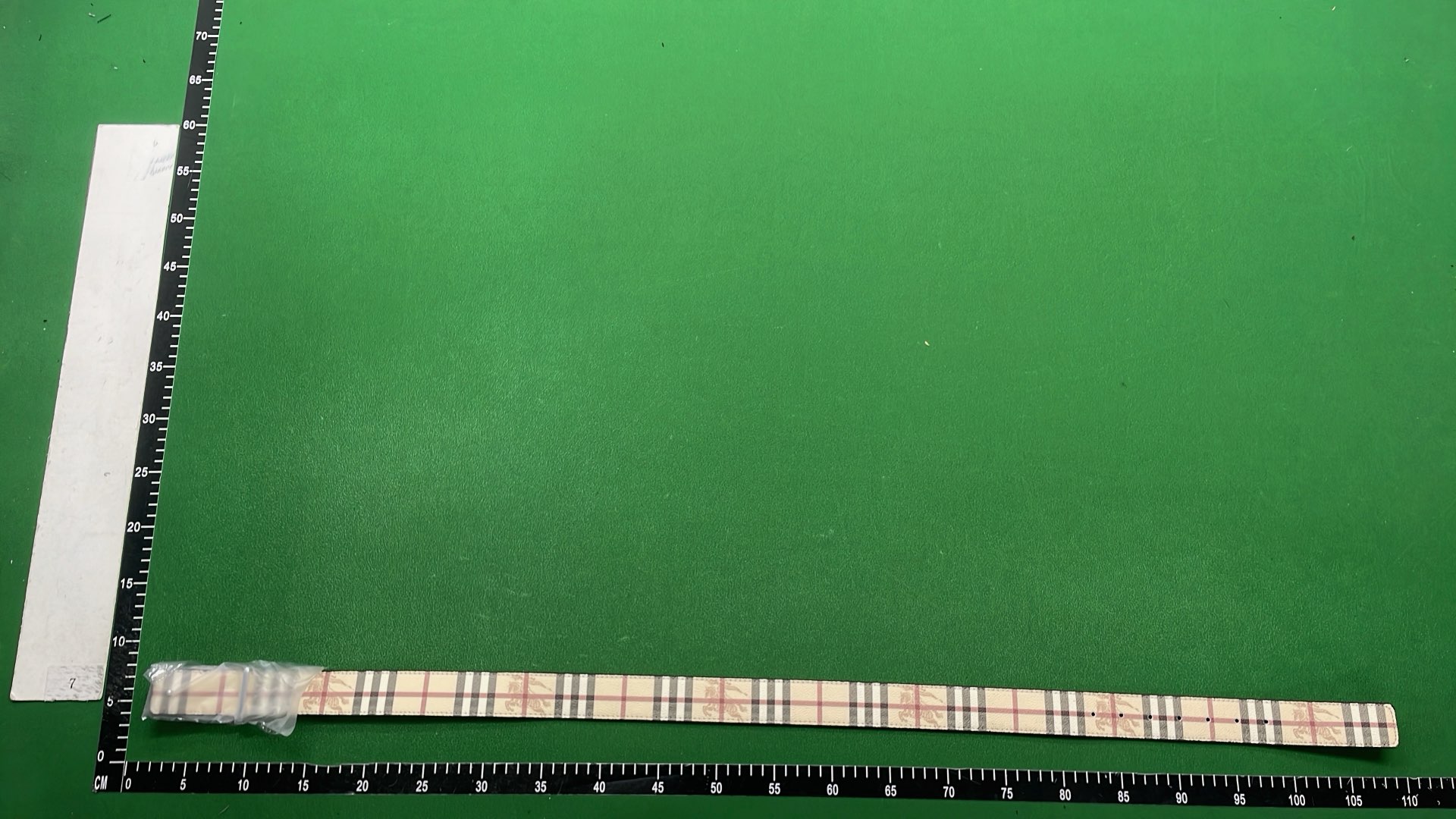 Burberry Monogram Belt with TB Logo - Black Check Pattern