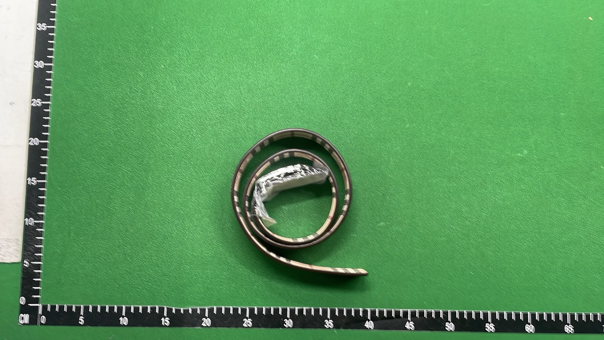 Burberry Monogram Belt with TB Logo - Black Check Pattern