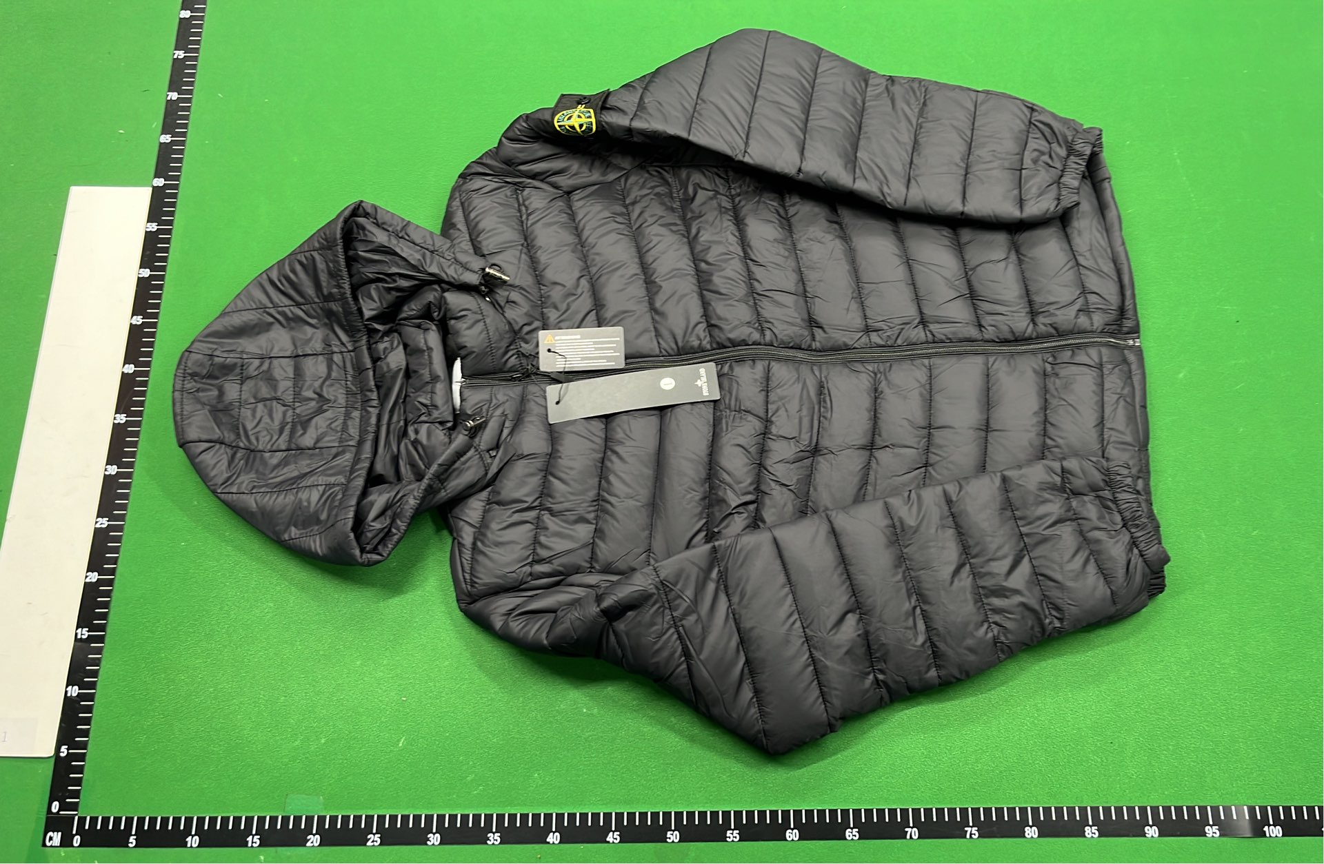 Stone Island Down Jacket with Hood - Men's Quilted Puffer Coat
