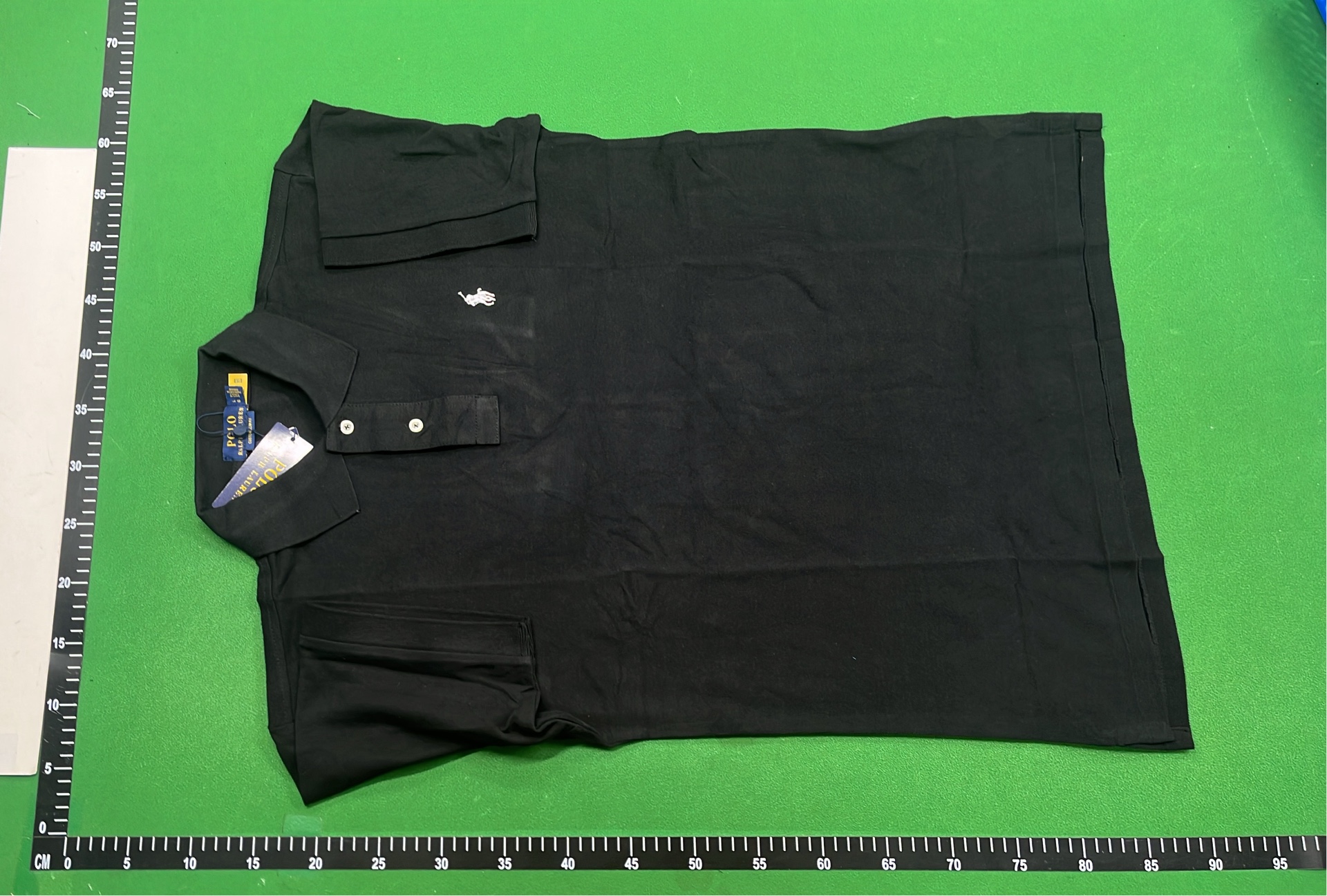 Black Polo Shirt with Red Logo
