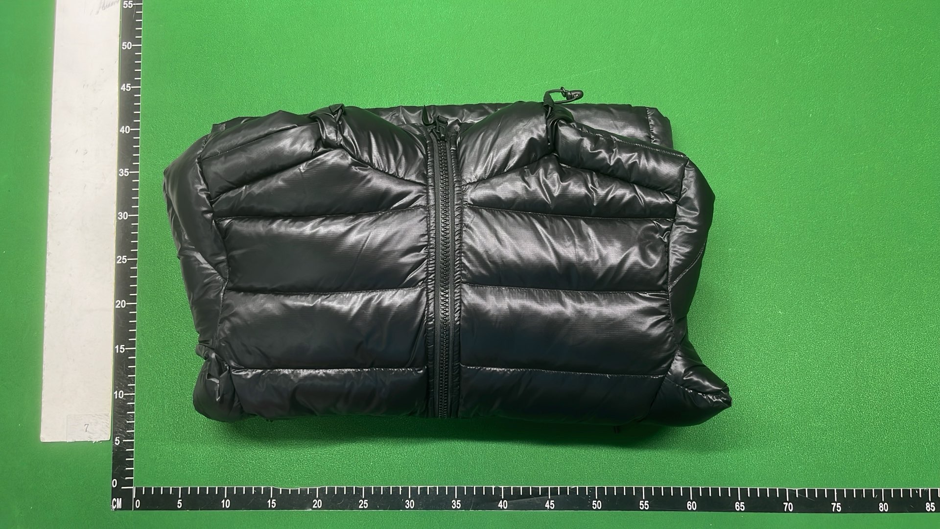 Canada Goose Black Down Jacket with Hood and Logo Patch