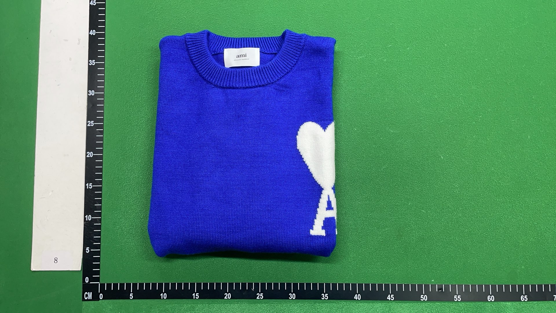 Blue Knit Sweater with Graphic Print