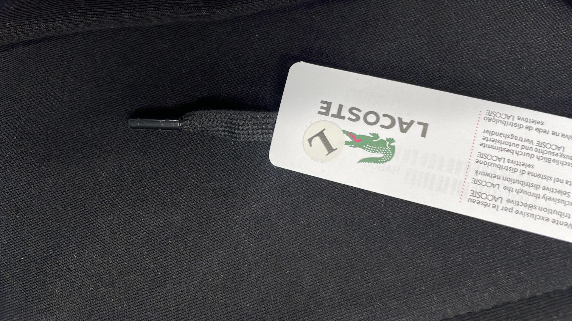 Lacoste Black Sweatshirt with Crocodile Logo