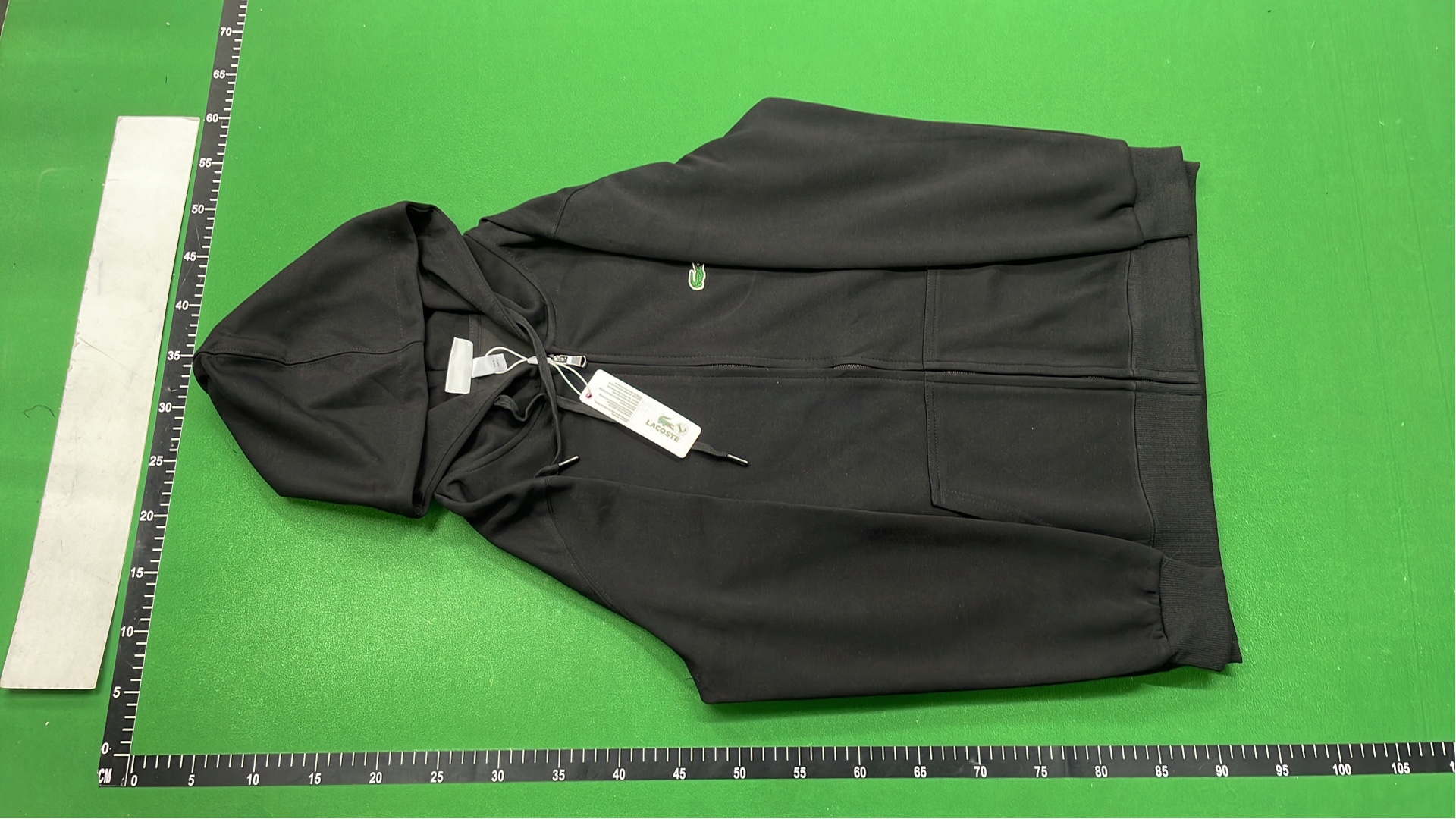 Lacoste Black Sweatshirt with Crocodile Logo