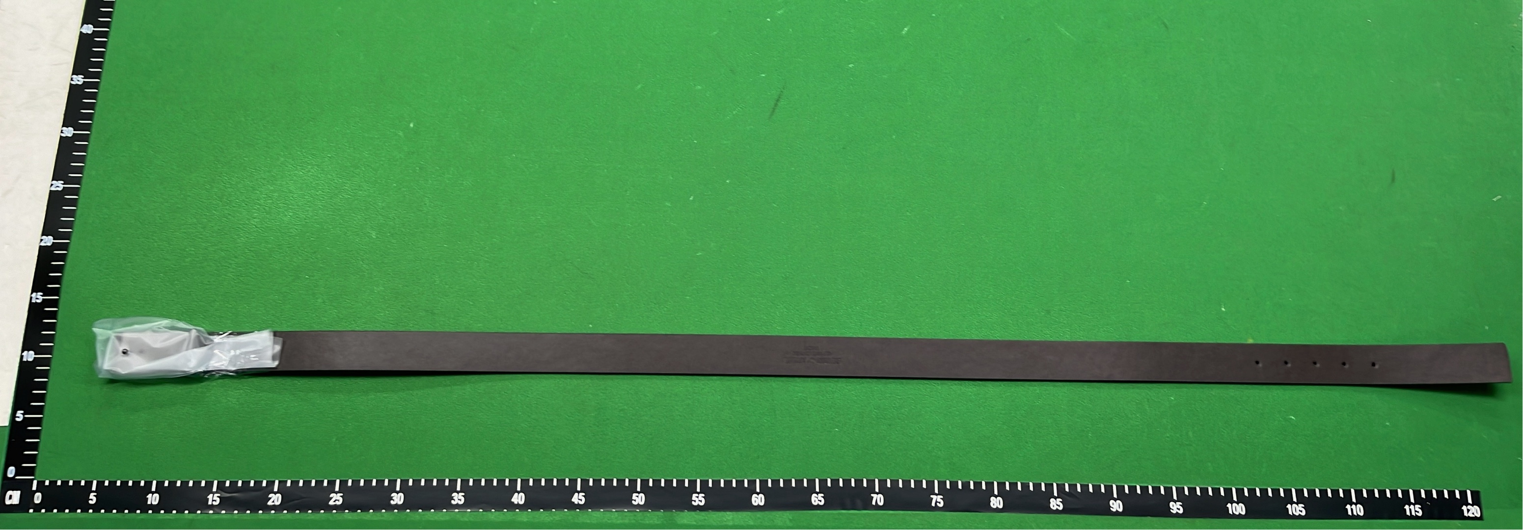 EMPORIO ARMANI Black Leather Belt with Silver Buckle