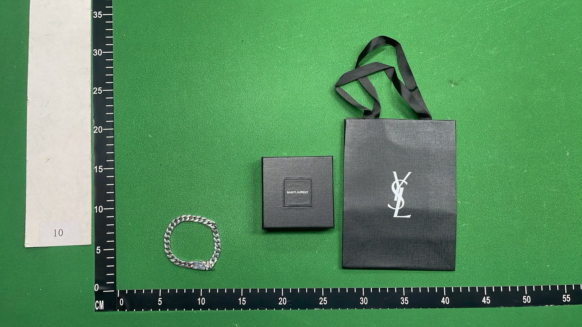 Saint Laurent Paris Silver Chain Bracelet