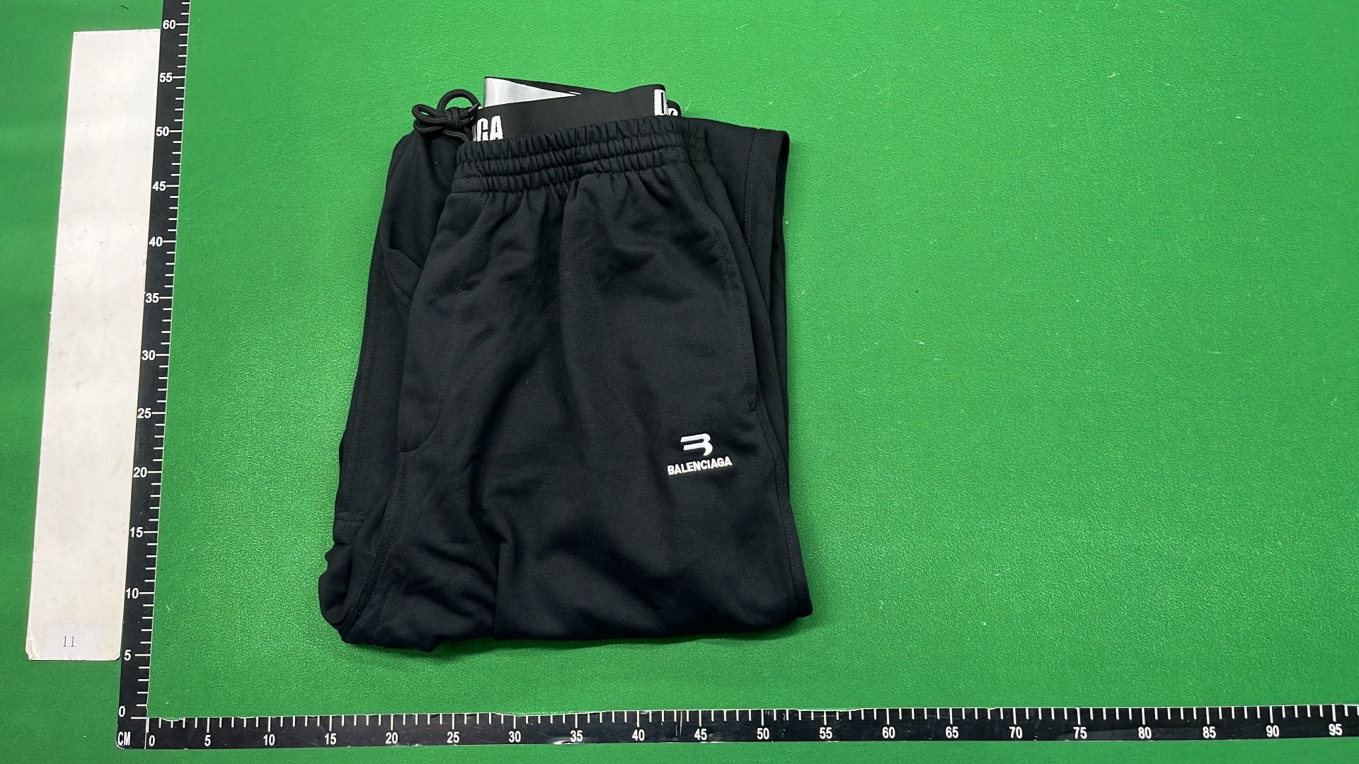 Balenciaga Black Logo-Print Drawstring Pants