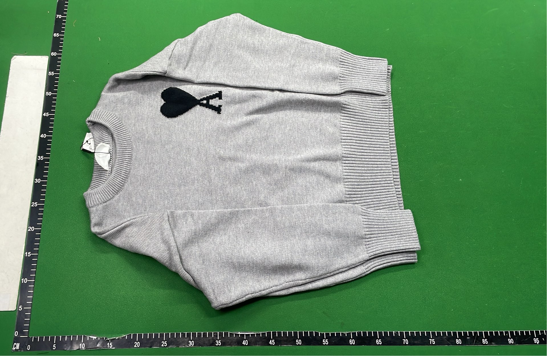 White Long Sleeve Sweatshirt with Red Patch Design