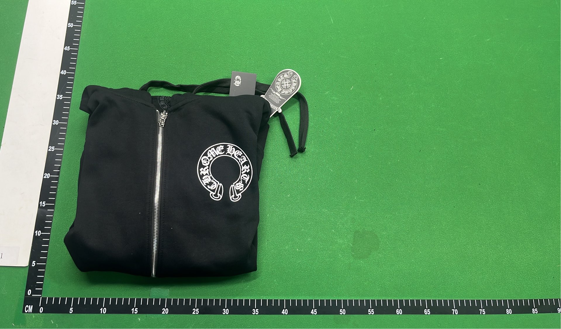 Chrome Hearts Hoodie with Horseshoe Logo and Ornate Sleeve Design