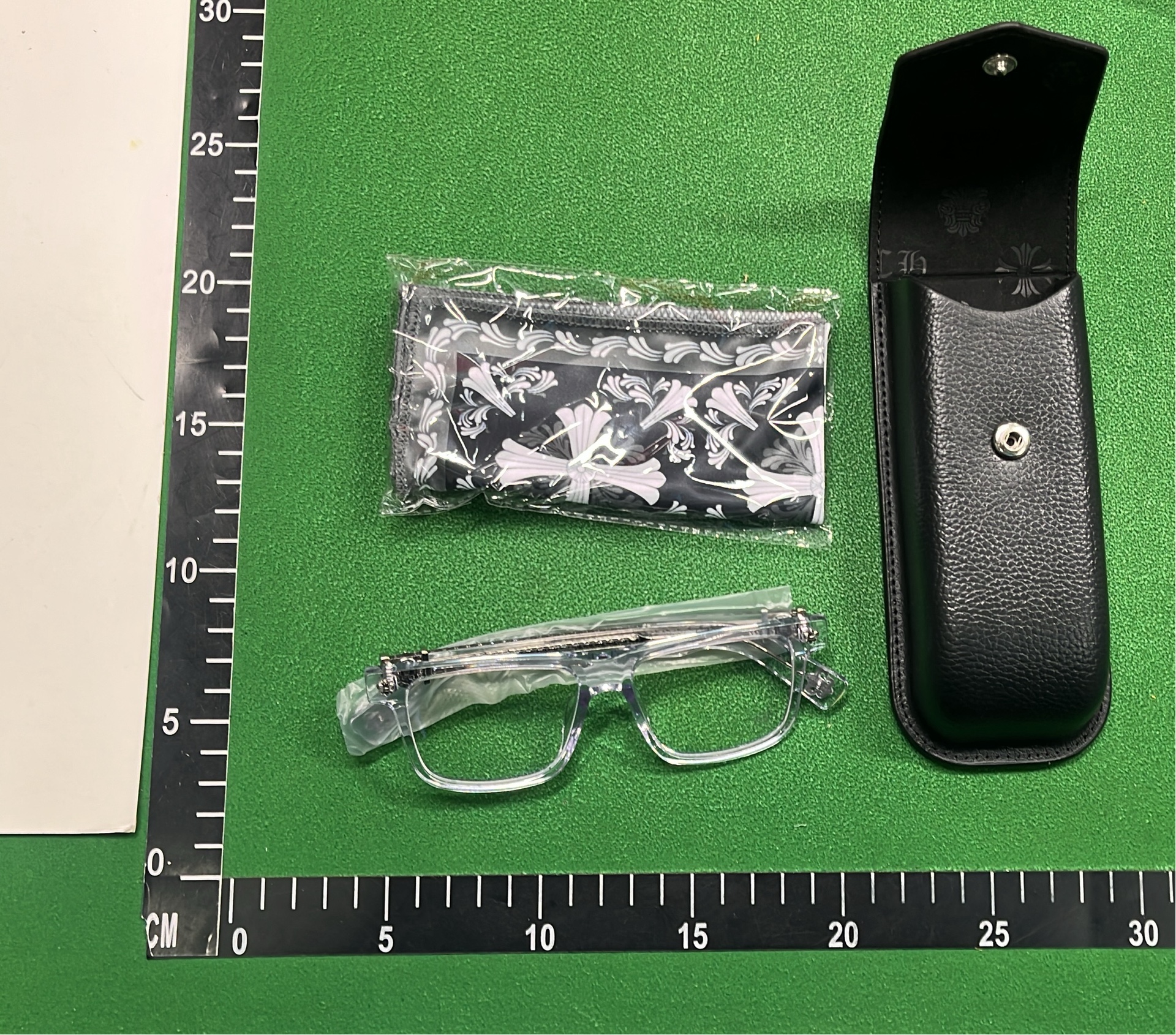 Transparent Celine Eyeglasses with Silver Accents