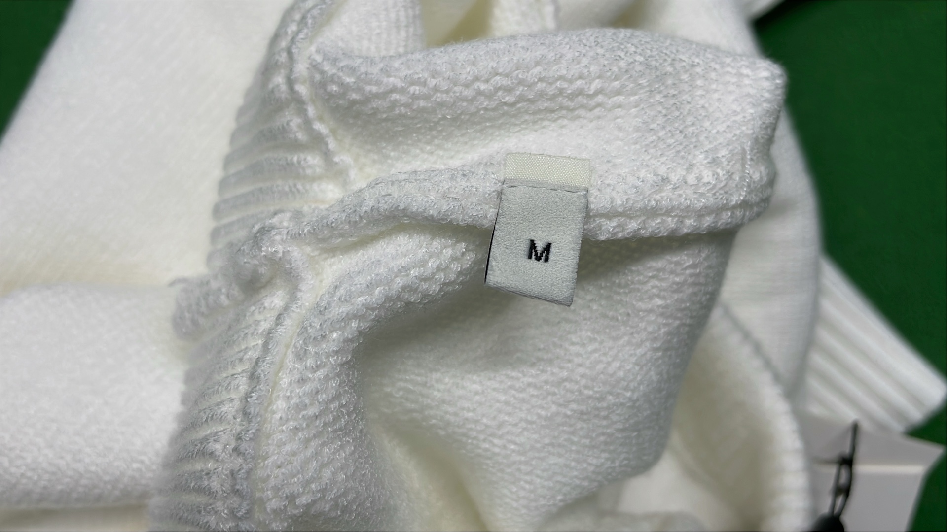 White Knit Sweater with Red Heart and A Logo
